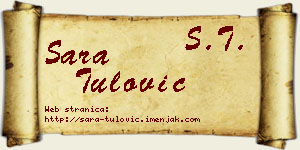 Sara Tulović vizit kartica